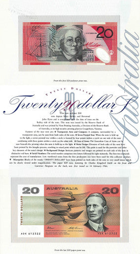 1994 $20 Twenty Dollars First Day of Issue Folder 2 Note Set