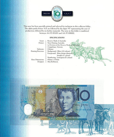 1997 $10 Deluxe Low Numbered Uncirculated Note