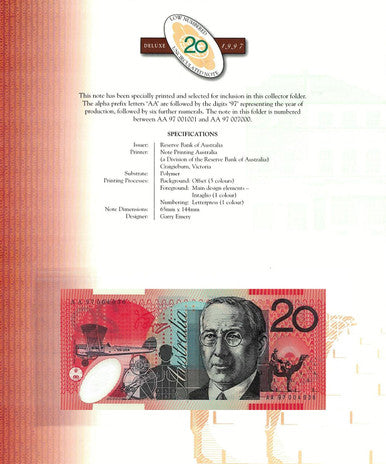 1997 $20 Deluxe Low Numbered Uncirculated Note
