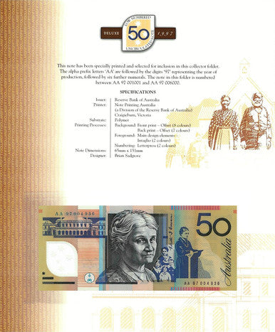 1997 $50 Deluxe Low Numbered Uncirculated Note