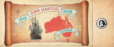 2016 $1 Dirk Hartog Voyage 1oz Silver High Relief Proof Coin Impressions PNC Folder