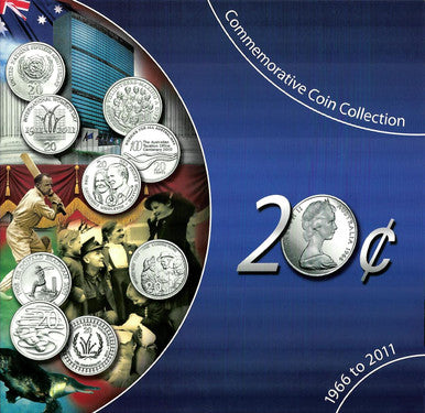 20c 1966 To 2011 Commemorative Uncirculated 9 Coin Collection