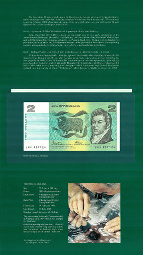 $2 Uncirculated Note with Collector Folder