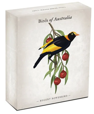 2013 50c Birds of Australia Regent Bowerbird 1/2oz Silver Coloured Proof Coin