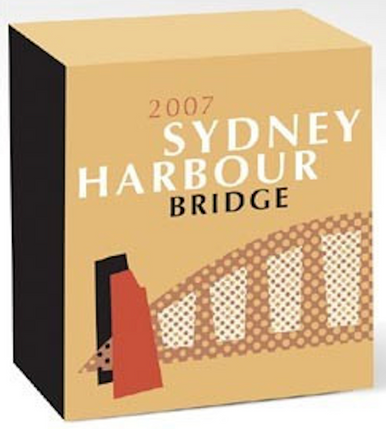 2007 $1 Sydney Harbour Bridge 1oz Silver Coloured Proof Coin