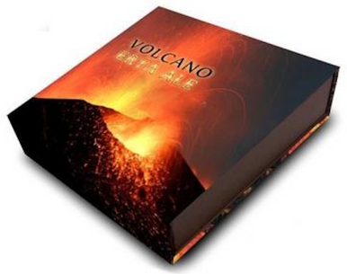 Niue 2014 $2 Volcano Erta Ale with Lava Inset 1oz Silver Antiqued Coin