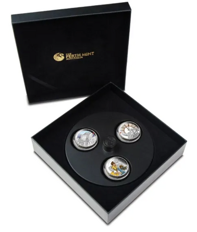 2018 50c The ANZAC Spirit 100th Anniversary 1/2oz Silver Coloured Proof 3 Coin Set