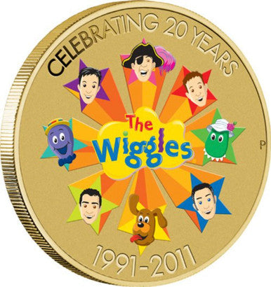 2011 $1 The Wiggles 20th Birthday Commemorative Al-Bronze 4 Coin Set