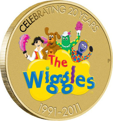 2011 $1 The Wiggles 20th Birthday Commemorative Al-Bronze 4 Coin Set
