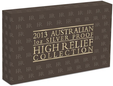 2013 $1 Australian 1oz Silver High Relief Proof 3 Coin Collection
