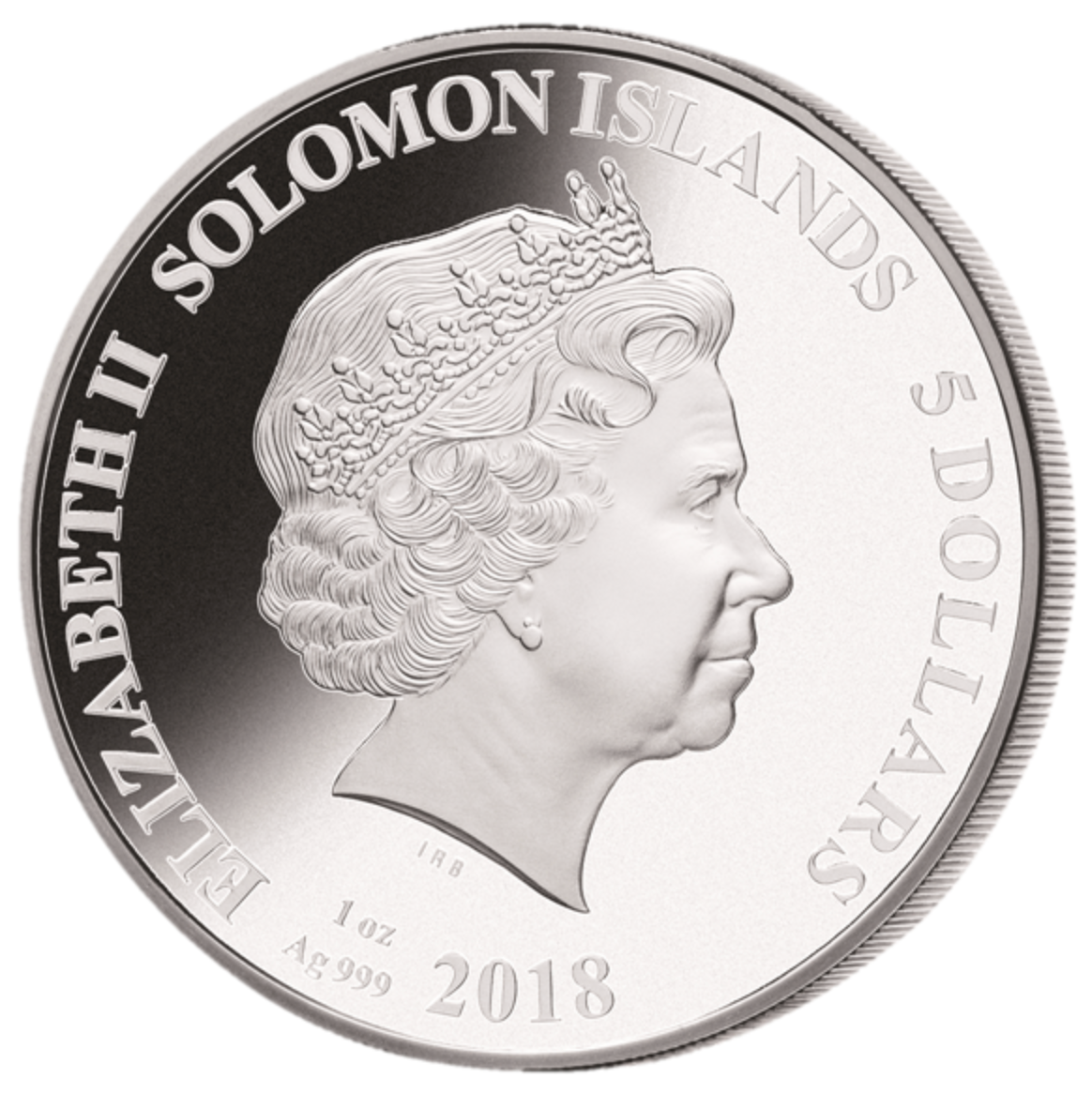 Solomon Islands 2018 $5 Legends of Sports by Sidney Maurer Muhammad Ali 1oz Silver Coloured Proof Coin