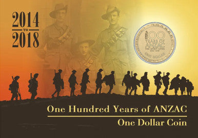 2014 $1 One Hundred Years of ANZAC Uncirculated Coin