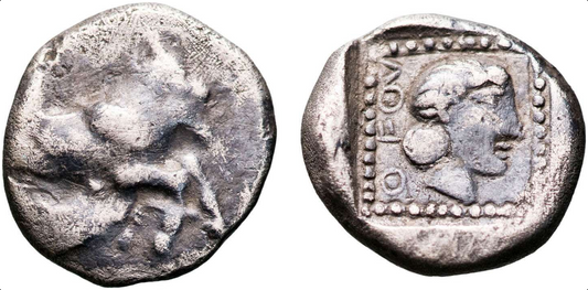 Ancient Greek, Dynastys of Lycia c450-400BC, Silver Diobol aVF
