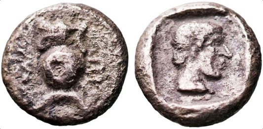 Ancient Greek, Pamphylia Aspendos c465-430BC, Silver Hemiobol aVF
