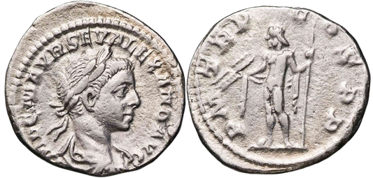 Roman Empire, Severus Alexander, 222AD Silver Denarius gVF