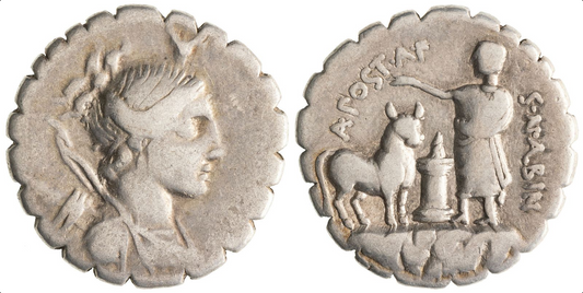 Roman Republic, Postumia, Silver Denarius, 81 BC, Very Fine