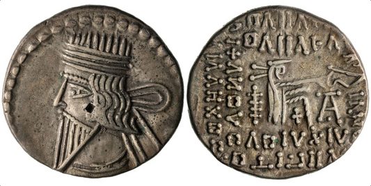 Ancient Parthia, Vologases III, Silver Drachm, 105-147 AD, VF