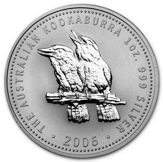 2006 $1 Australian Kookaburra 1oz Silver BU Coin