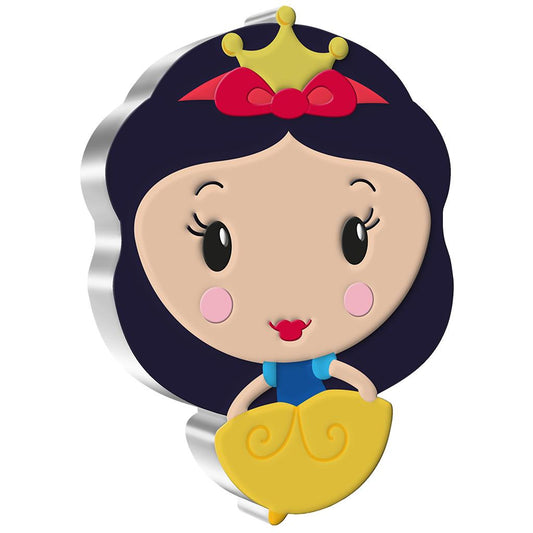 Niue 2021 $2 Chibi Disney Princesses Snow White Shaped 1oz Silver Proof Coin