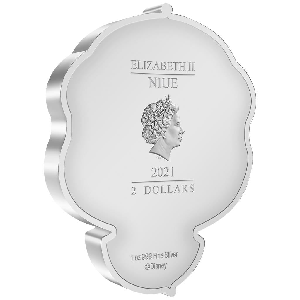Niue 2021 $2 Chibi Disney Princesses Snow White Shaped 1oz Silver Proof Coin