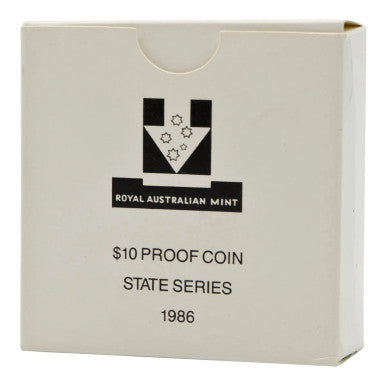 1986 $10 State Series South Australia Silver Proof Coin