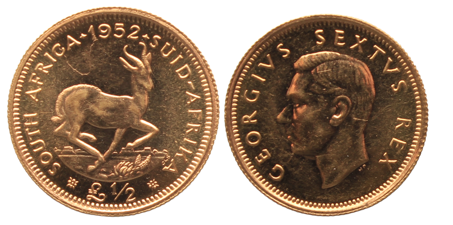 South Africa, 1952 Half Pound UNC