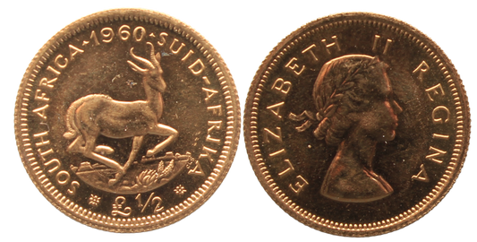 South Africa, 1960 Half Pound UNC