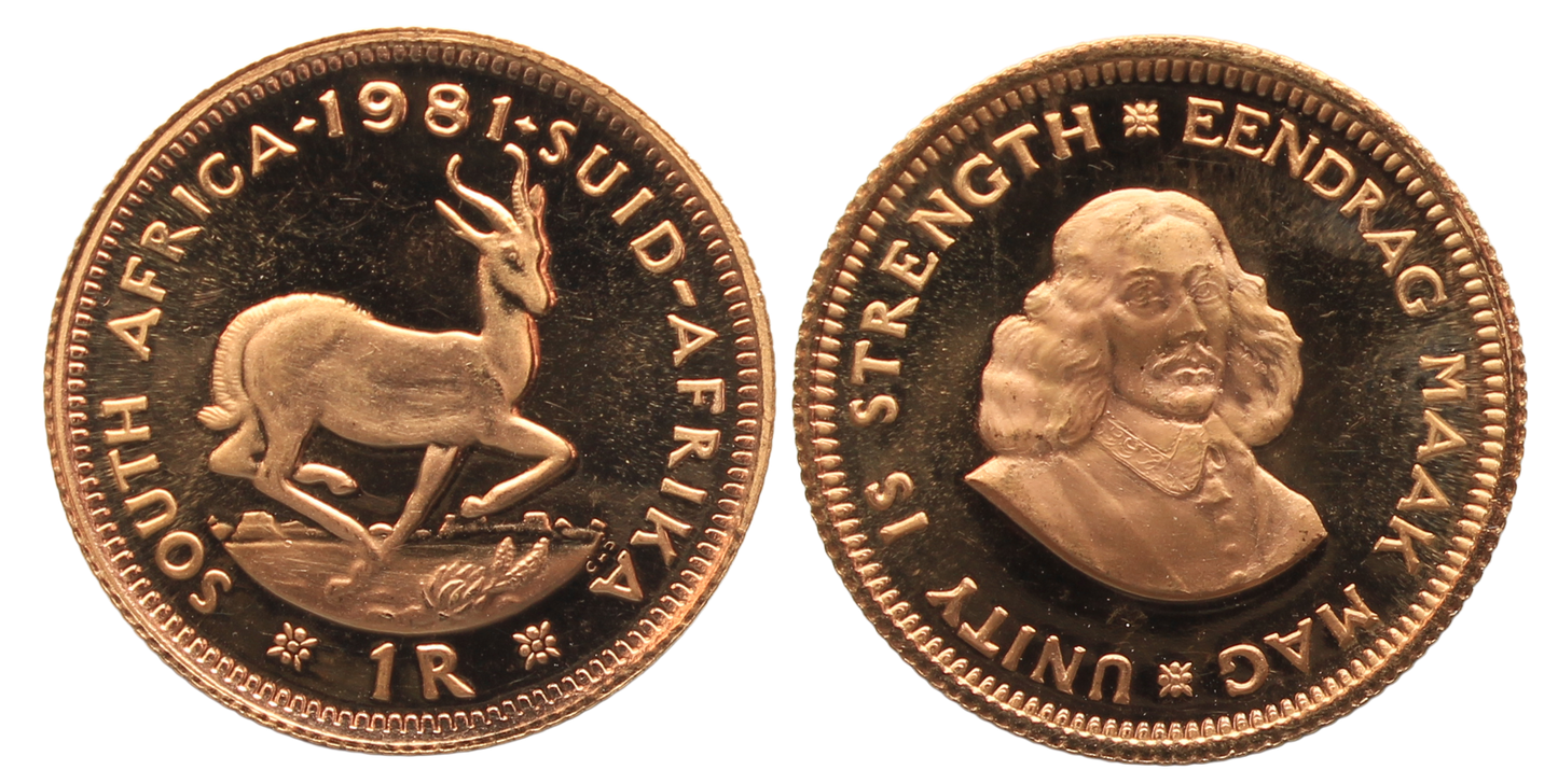 South Africa, 1981 Gold One Rand Proof