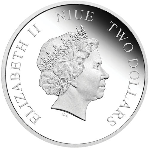 Niue 2016 $2 Star Wars Kylo Ren 1oz Silver Coloured Proof Coin