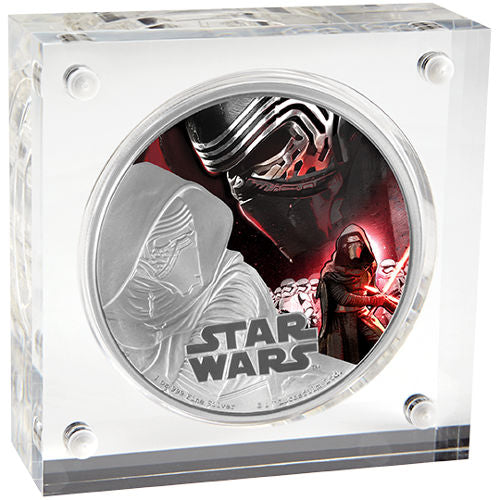 Niue 2016 $2 Star Wars Kylo Ren 1oz Silver Coloured Proof Coin