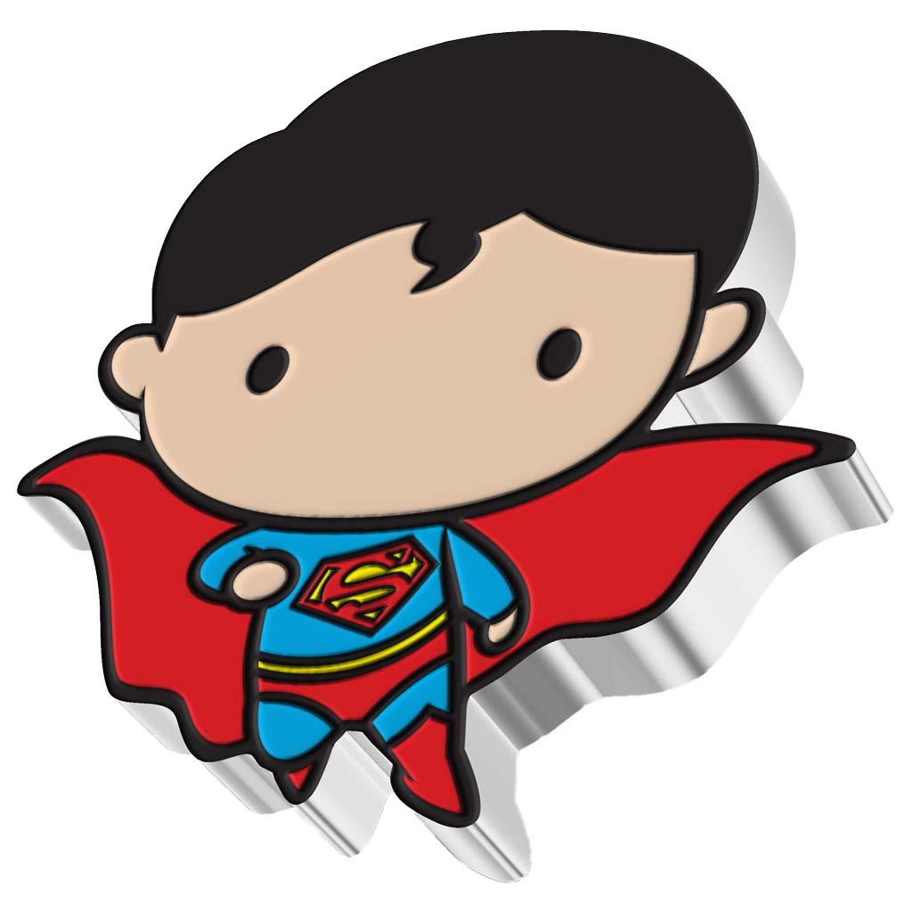 Niue 2021 $2 Chibi DC Comics Superman Flying Shaped 1oz Silver Proof Coin