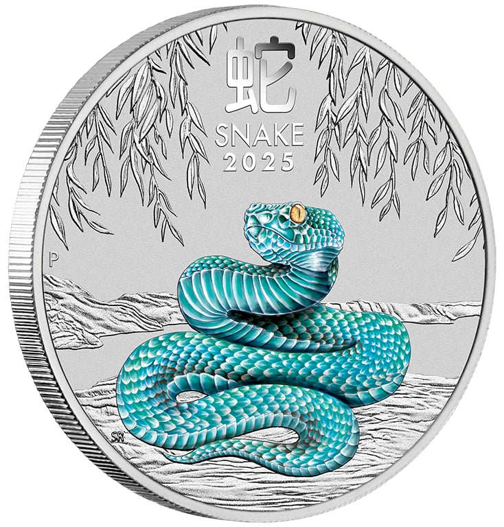2025 25c ANDA Sydney Lunar Year of The Snake 1/4oz Silver Coloured Uncirculated Coin