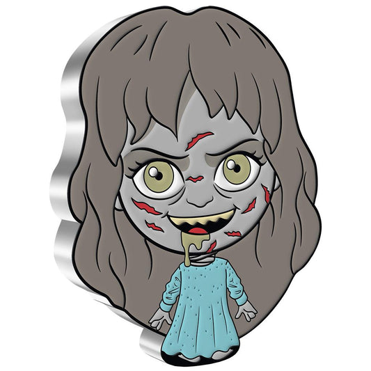 Niue 2022 $2 Chibi Horror The Exorcist Regan Shaped 1oz Silver Proof Coin