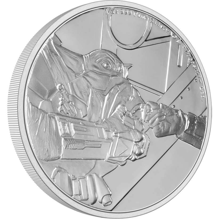 Niue 2022 $2 Star Wars The Mandalorian Grogu 1oz Silver Proof Coin