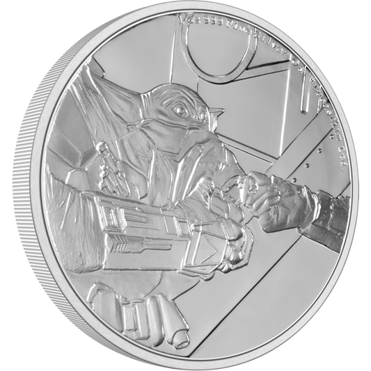 Niue 2022 $2 Star Wars The Mandalorian Grogu 1oz Silver Proof Coin