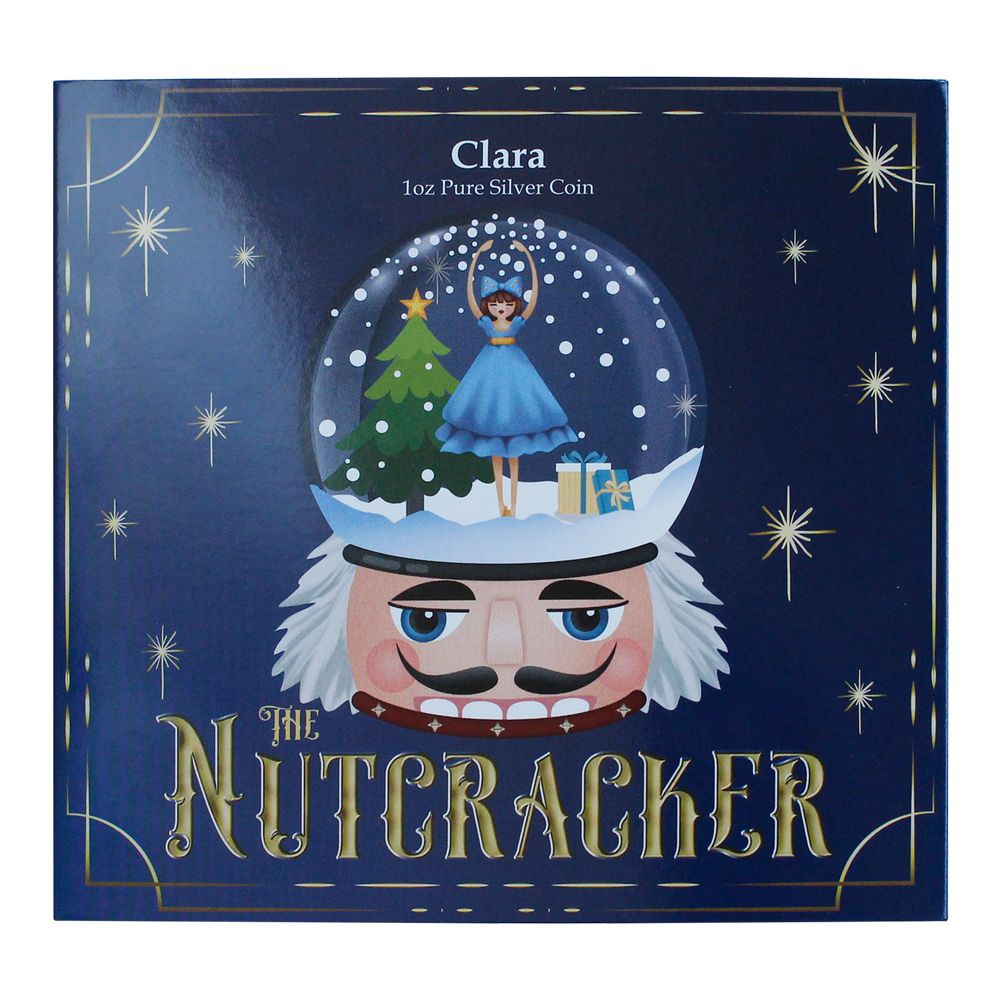 Solomon Islands 2022 $2 The Nutcracker Clara 1oz Silver Coloured Shaped Coin