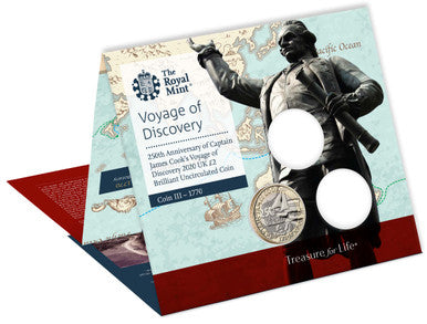 UK 2020 £2 250th Anniversary of Captain James Cook's Voyage of Discovery Uncirculated Coin