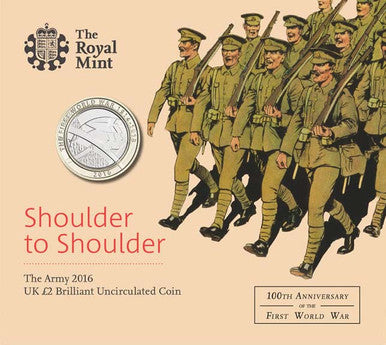 UK 2016 £2 The Army The 100th Anniversary of The First World War Uncirculated Coin