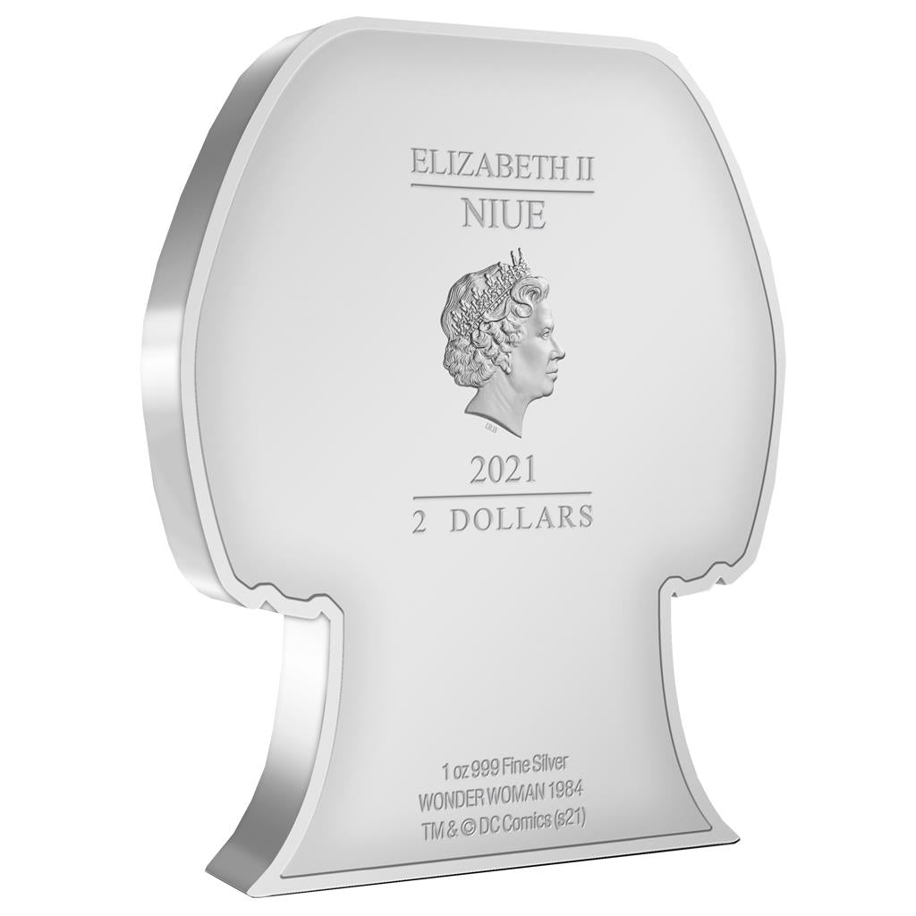 Niue 2021 $2 Chibi WW84 Wonder Woman Shaped 1oz Silver Proof Coin