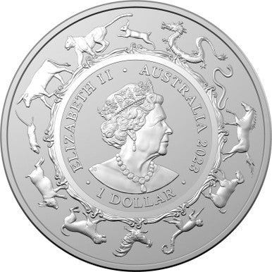 2023 $1 Year of The Rabbit 1oz Silver BU Coin