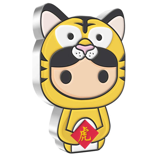 Niue 2022 $2 Chibi Lunar Series Year of The Tiger Shaped 1oz Silver Proof Coin