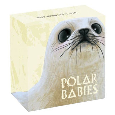 Tuvalu 2017 50c Polar Babies Harp Seal 1/2oz Silver Coloured Proof Coin