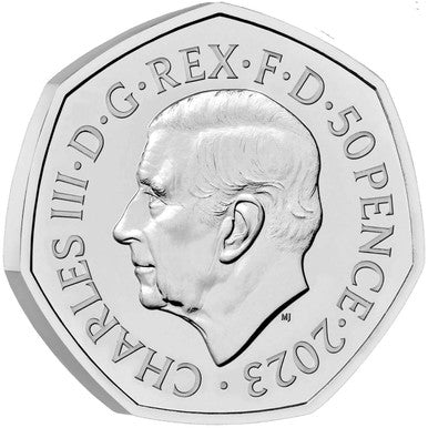UK 2023 50p Celebrating 25 Years of Harry Potter Professor Albus Dumbledore Uncirculated Coin