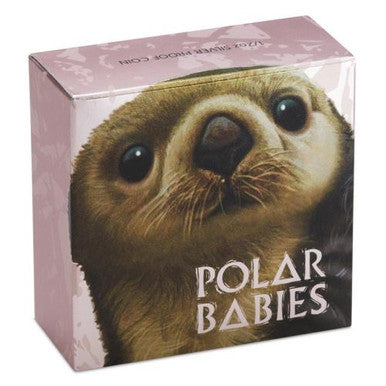Tuvalu 2017 50c Polar Babies Sea Otter 1/2oz Silver Coloured Proof Coin