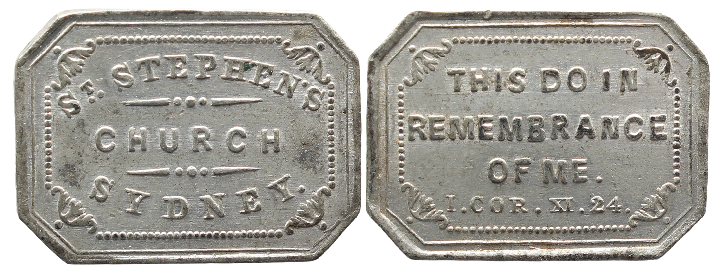 C.1862 St Stephen's Church Communion Token EF