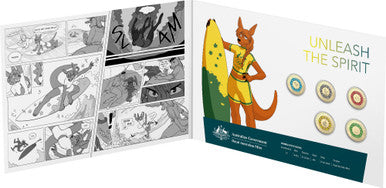 2020 $2 Australian Olympic Team Coloured Uncirculated 5 Coin Set