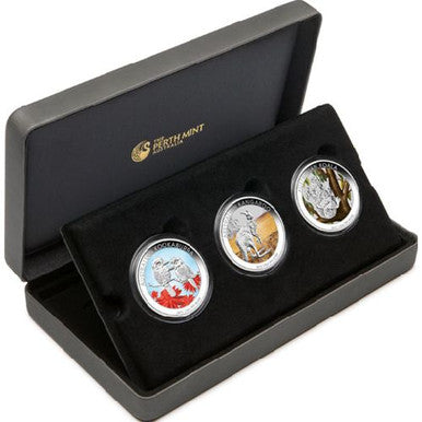 2013 50c Australian Outback 1/2oz Silver Coloured Proof 3 Coin Set
