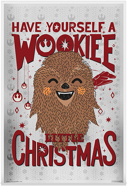 Niue 2022 $1 Star Wars Season's Greetings Have Yourself A Wookiee Little Christmas 5g Silver Foil with Coin Set