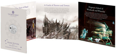 UK 2023 50p Celebrating 25 Years of Harry Potter Hogwarts School of Witchcraft and Wizardry Uncirculated Coin