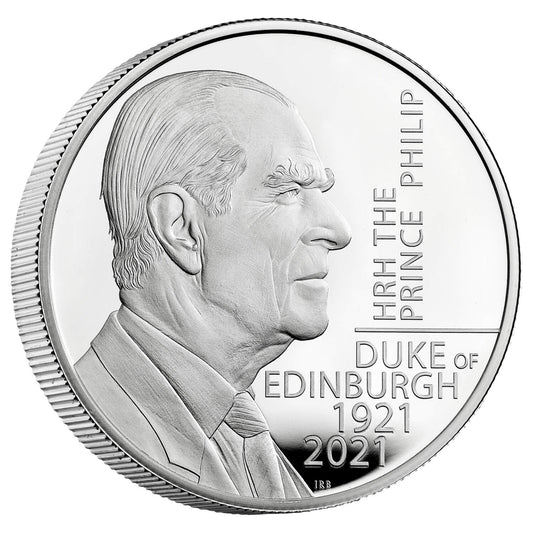 UK 2021 £5 HRH Prince Philip The Duke of Edinburgh Silver Proof Coin